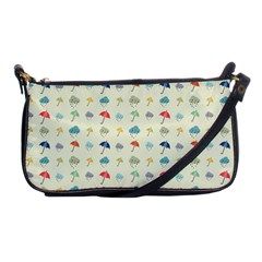 Clouds And Umbrellas Seasons Pattern Shoulder Clutch Bag by Pakrebo