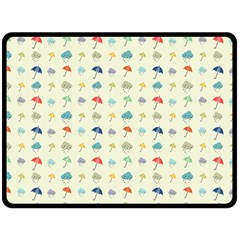 Clouds And Umbrellas Seasons Pattern Fleece Blanket (large)  by Pakrebo