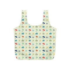 Clouds And Umbrellas Seasons Pattern Full Print Recycle Bag (s) by Pakrebo