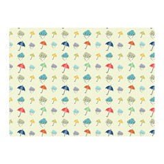 Clouds And Umbrellas Seasons Pattern Double Sided Flano Blanket (mini)  by Pakrebo