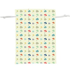 Clouds And Umbrellas Seasons Pattern  Lightweight Drawstring Pouch (xl)