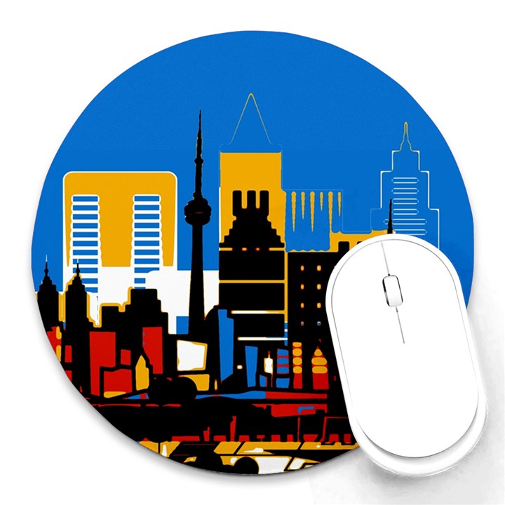 Architecture City House Window Round Mousepads