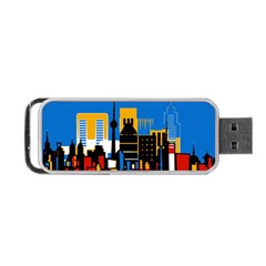 Architecture City House Window Portable Usb Flash (one Side) by Pakrebo