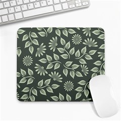 Flowers Pattern Spring Green Large Mousepads by Pakrebo