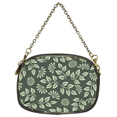 Flowers Pattern Spring Green Chain Purse (two Sides) by Pakrebo