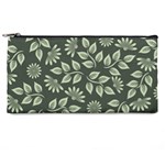 Flowers Pattern Spring Green Pencil Cases Front