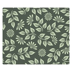 Flowers Pattern Spring Green Double Sided Flano Blanket (small)  by Pakrebo