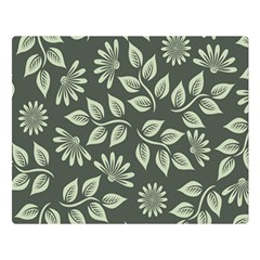 Flowers Pattern Spring Green Double Sided Flano Blanket (large) 