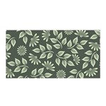 Flowers Pattern Spring Green Satin Wrap Front