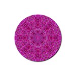 Flowering And Blooming To Bring Happiness Rubber Coaster (Round)  Front