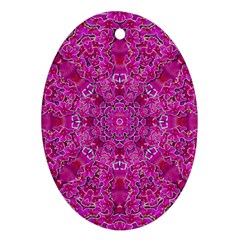 Flowering And Blooming To Bring Happiness Oval Ornament (two Sides) by pepitasart