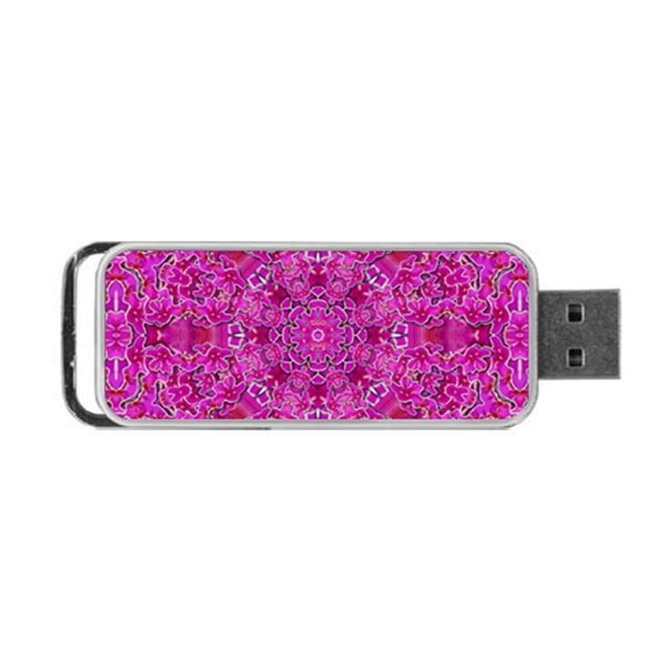 Flowering And Blooming To Bring Happiness Portable USB Flash (One Side)