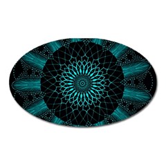 Ornament District Turquoise Oval Magnet by Pakrebo