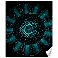 Ornament District Turquoise Canvas 8  X 10  by Pakrebo