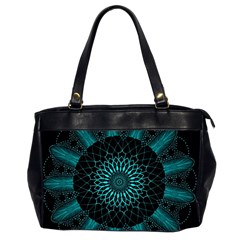 Ornament District Turquoise Oversize Office Handbag (2 Sides) by Pakrebo