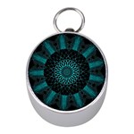 Ornament District Turquoise Mini Silver Compasses Front