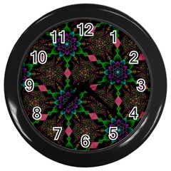 Backgrounds Pattern Wallpaper Color Wall Clock (black) by Pakrebo