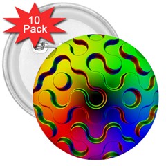 Ball Sphere Digital Art Fractals 3  Buttons (10 Pack)  by Pakrebo