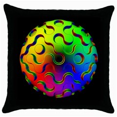 Ball Sphere Digital Art Fractals Throw Pillow Case (black) by Pakrebo