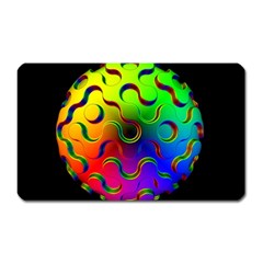 Ball Sphere Digital Art Fractals Magnet (rectangular) by Pakrebo