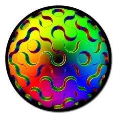 Ball Sphere Digital Art Fractals Magnet 5  (round) by Pakrebo