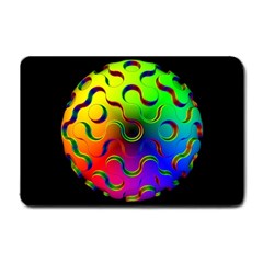 Ball Sphere Digital Art Fractals Small Doormat  by Pakrebo