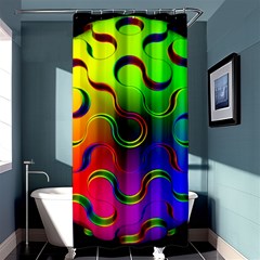 Ball Sphere Digital Art Fractals Shower Curtain 36  X 72  (stall)  by Pakrebo