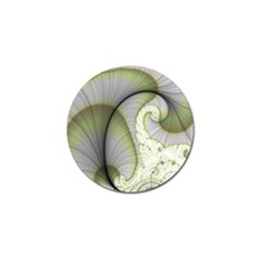 Graphic Fractal Eddy Curlicue Leaf Golf Ball Marker (4 Pack) by Pakrebo