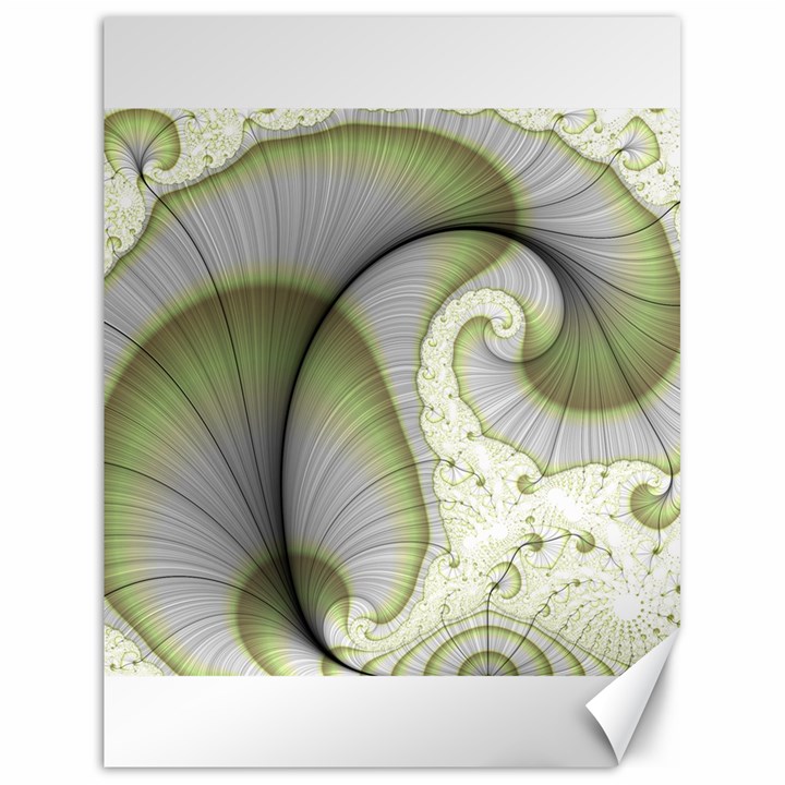 Graphic Fractal Eddy Curlicue Leaf Canvas 18  x 24 