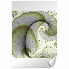 Graphic Fractal Eddy Curlicue Leaf Canvas 24  X 36  by Pakrebo