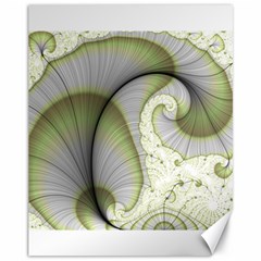 Graphic Fractal Eddy Curlicue Leaf Canvas 11  X 14  by Pakrebo