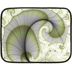 Graphic Fractal Eddy Curlicue Leaf Fleece Blanket (mini)