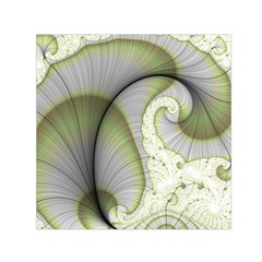 Graphic Fractal Eddy Curlicue Leaf Small Satin Scarf (square) by Pakrebo