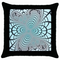 Digital Art Fractal Abstract Throw Pillow Case (black) by Pakrebo