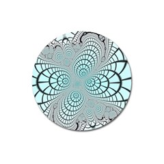 Digital Art Fractal Abstract Magnet 3  (round) by Pakrebo