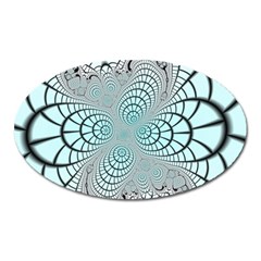 Digital Art Fractal Abstract Oval Magnet by Pakrebo