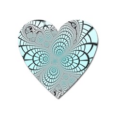 Digital Art Fractal Abstract Heart Magnet by Pakrebo