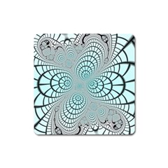 Digital Art Fractal Abstract Square Magnet by Pakrebo