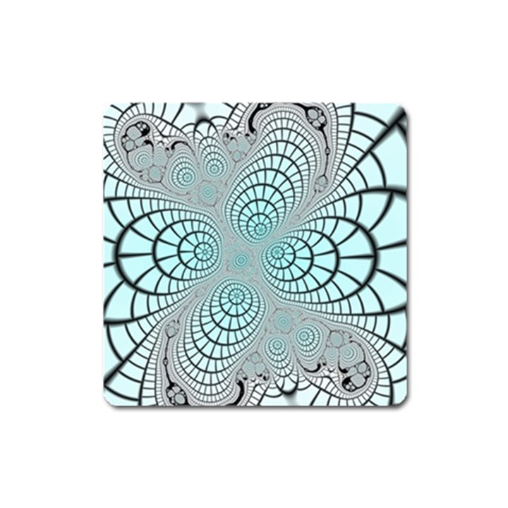 Digital Art Fractal Abstract Square Magnet