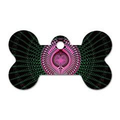 Fractal Traditional Fractal Hypnotic Dog Tag Bone (two Sides) by Pakrebo