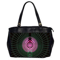 Fractal Traditional Fractal Hypnotic Oversize Office Handbag (2 Sides) by Pakrebo