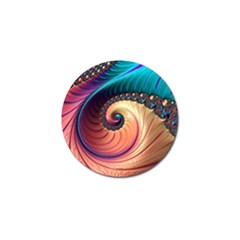 Fractal Multi Colored Fantasia Golf Ball Marker (4 Pack) by Pakrebo