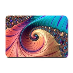 Fractal Multi Colored Fantasia Small Doormat  by Pakrebo