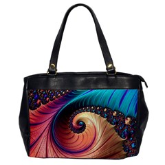 Fractal Multi Colored Fantasia Oversize Office Handbag by Pakrebo