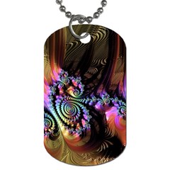 Fractal Colorful Background Dog Tag (two Sides) by Pakrebo