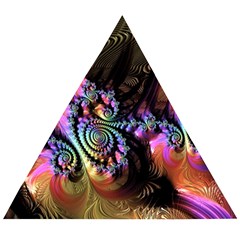 Fractal Colorful Background Wooden Puzzle Triangle