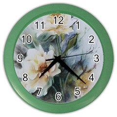 Roses Watercolour Color Wall Clock by Pakrebo