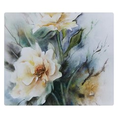 Roses Watercolour Double Sided Flano Blanket (small)  by Pakrebo