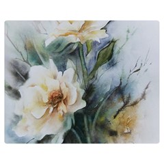 Roses Watercolour Double Sided Flano Blanket (medium)  by Pakrebo