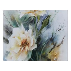 Roses Watercolour Double Sided Flano Blanket (large)  by Pakrebo